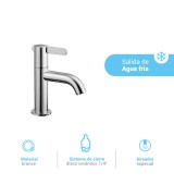 LLAVE PARA LAVATORIO BAJA CARTAGENA CROMADO ITALGRIF